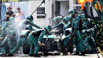 El equipo Aston Martin en el GP de Austria
