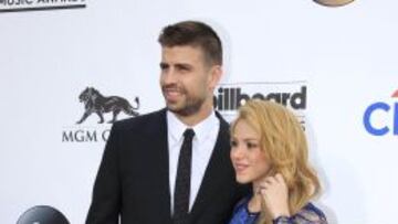 Piqu&eacute; y Shakira, ayer en Las Vegas.