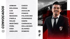 Marcelo Gallardo dio a conocer la lista de concentrados para enfrentar el domingo a Estudiantes. P&eacute;rez regresar&aacute; a la titularidad y tambi&eacute;n est&aacute; convocado Pe&ntilde;a.