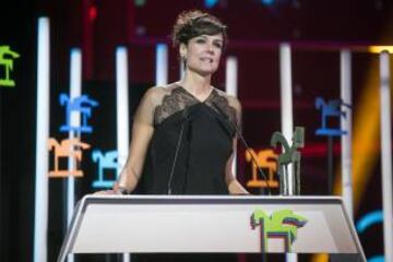 M¨®nica L¨®pez recogi¨® el Premio Ondas a la Mejor presentadora.