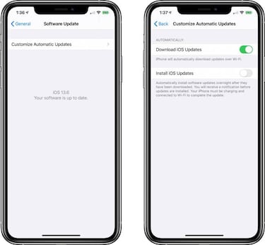 iOS 13.6 ya te deja elegir si actualizar tu iPhone automáticamente o no