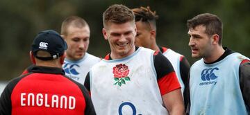 Owen Farrell durante un entrenamiento con Inglaterra.