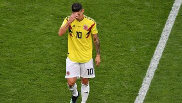James se retir&oacute; lesionado del partido con Colombia.