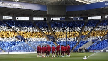 Preparado ya el tifo para amedrentar al Atlético