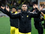 Soccer Football - Saudi Pro League - Al Kholood v Al Nassr - King Abdullah Sport City Stadium, Buraydah, Saudi Arabia - January 30, 2026
Al Nassr's Cristiano Ronaldo celebrates after the match REUTERS/Hamad I Mohammed