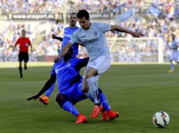 Getafe-Eibar.
Manu del Moral y Babacar Diawara.