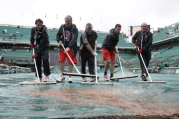 La jornada de Roland Garros aplazada por la lluvia
