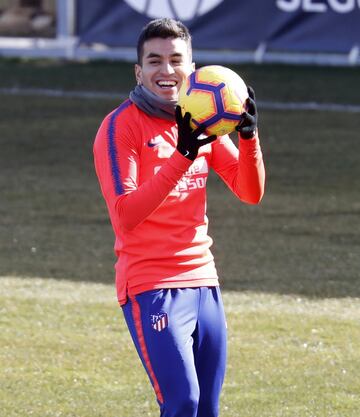 Correa durante el entrenamiento.