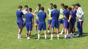 El Atlético sigue preparándose y Oblak se reincorpora al grupo