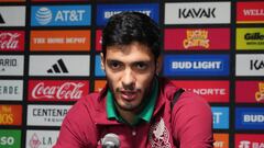 Sep 20, 2022; Carson, CA, USA; Mexican National Team forward Raul Jimenez during media day at Dignity Health Sports Park. Mandatory Credit: Kirby Lee-USA TODAY Sports