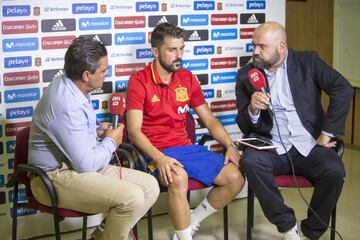 David Villa, durante un momento de la entrevista concedida a AS.