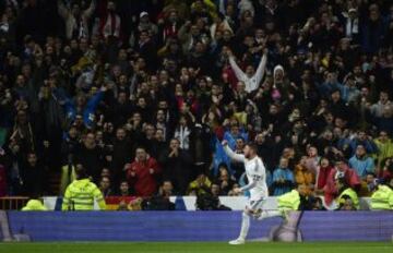 Sergio Ramos celebra el 1-1.