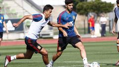 Rodri, en un entrenamiento con la Selecci&oacute;n.