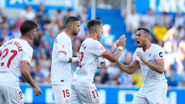 Celebración sevillista.