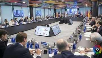 Imagen de una asamblea de LaLiga.