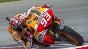 Marc Marquez saldrá en la primera posición de la parrilla en Sepang.