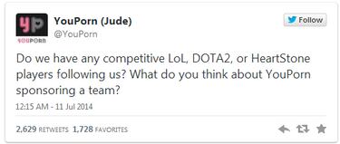 YouPorn planea patrocinar equipos de eSports