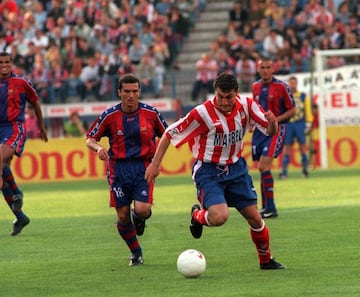 Vieri durante un Atlético de Madrid-Barcelona.