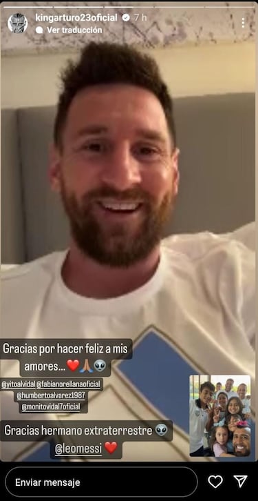 “Extraterrestre”: la videollamada de Vidal y Messi que revoluciona las redes