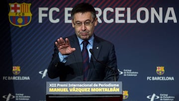 Bartomeu, en una comparecencia como presidente del Barcelona.