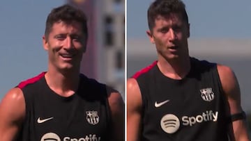 El Barça sube un vídeo de Lewandowski y en redes solo se habla de su forma física