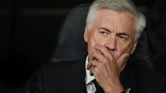 Carlo Ancelotti prior to the UEFA Champions League group F match between Real Madrid and RB Leipzig at Estadio Santiago Bernabeu on September 14, 2022.