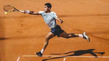 Carlos Alcaraz, durante el partido.