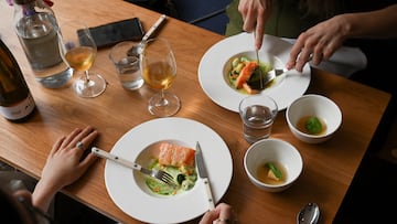 People eat at Wilson's Restaurant during lunch service, in Bristol, Britain, July 31, 2025. REUTERS/Jaimi Joy