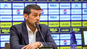 Juanjo Lorenzo en la sala de prensa del Nuevo Mirandilla.