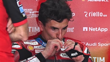 BRA50. GOIÂNIA (BRASIL), 20/03/2026. - El español Marc Márquez de Ducati Lenovo Team participa este viernes, en las practicas libres del Gran Premio de Brasil de MotoGP en el autódromo Ayrton Senna en Goiânia (Brasil). EFE/ Andre Borges