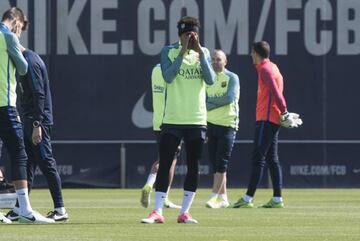 Neymar in training today.