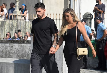 Rubén Neves el día de la ceremonia fúnebre del futbolista portugués del Liverpool Diogo Jota y su hermano André Silva.