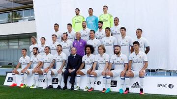 The Real Madrid squad pose for their official photo