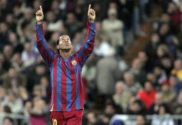 Ronaldinho en el Bernabéu.