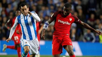 Amadou, a la derecha, junto a Juanmi en San Sebasti&aacute;n. 