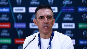 Vicente Sanchez head coach of Cruz Azul during press conference after the final leg match between Cruz Azul and Vancouver Whitecaps as part of the CONCACAF Champions Cup 2025, at Olimpico Universitario Stadium on June 01, 2025 in Mexico City, Mexico.