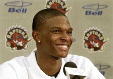 Chris Bosh fue elegido en el draft de 2003 por los Raptors (puesto número cuatro).