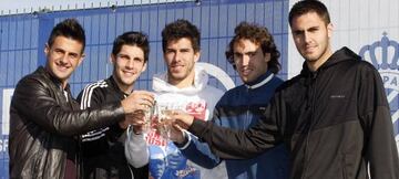 Javi Márquez, Javi López, Dídac, Baena y Víctor Ruiz.