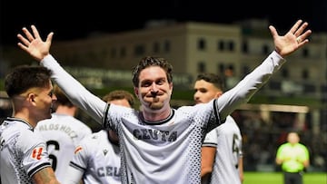 José Campaña, tras marcar en el Ceuta-Cultural.