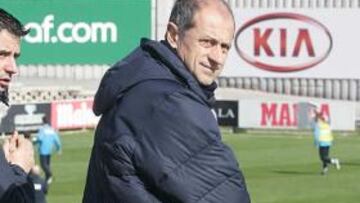 <b>PENDIENTE. </b>Amorrortu, en la Ciudad Deportiva de Majadahonda.