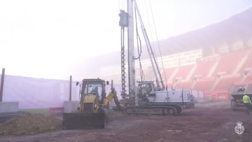 Obras en el estadio de Son Moix