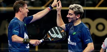 Navarro y Di Nenno celebran el Doha Major de Premier Padel.