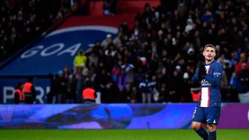 PARIS, FRANCE - DECEMBER 28: Marco Verratti of Paris Saint-Germain reacts during the Ligue 1 match between Paris Saint-Germain and RC Strasbourg at Parc des Princes on December 28, 2022 in Paris, France. (Photo by Aurelien Meunier - PSG/PSG via Getty Images)