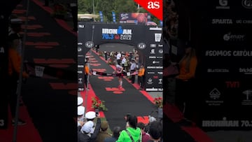 El campeón del Ironman de Pucón 2024: llegó a la meta y esto hizo