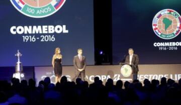 Ceremonia y sorteo de la Copa Libertadores 2016.