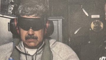 The US President posted a photo of the Venezuelan president after he was captured during raids on Venezuela.