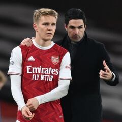 Arteta, mejor técnico de noviembre y diciembre en la Premier; Odegaard, mejor jugador