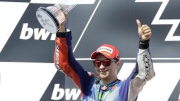 Jorge Lorenzo repitió su mejor resultado del año al acabar en segunda posición.