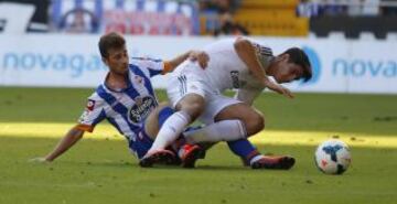 Trofeo Teresa Herrera. Deportivo de la Coruña - Real Madrid. Luisinho y Morata.