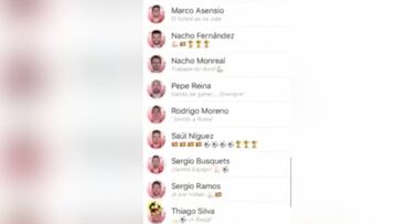 Lopetegui's World Cup WhatsApp group for Spain squad